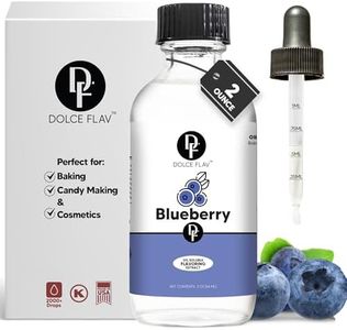 Dolce Flav Blueberry Extract - 2 Ounce Oil-Soluble Multipurpose Flavoring Ideal for Candy Making, Baking, Lip Balm, and Ice Cream - Perfect Kitchen Gift for Holidays