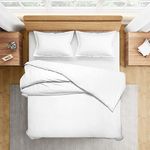 Wakefit Microfibre Duvet Cover with 2 Pillow Covers (White, 254 cm x 229 cm, Double)