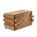 The Celestial Box: Zodiac Wood Puzzle Box - Secret Lock Box Game Intricate - Brain Teaser, Hidden Compartment, and Decorative Keepsake Box - Unique Gift for Puzzle Enthusiasts and Home Decor