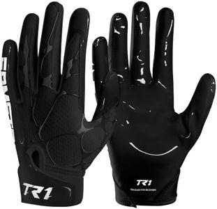Youth Kids Football Receiver Gloves, Breathable Tacky Grip for Boys/Girls