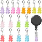 WEBEEDY 16 Pieces Badge Reel Charm 