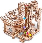 3D Wooden Puzzles Marble Run Chain Kit, Wood Creative Mechanical Puzzles Assembly Model Building Kits to Build for Adults & Kids, DIY Wooden Puzzle Hobbies Toys for Adults &Teens Gifts