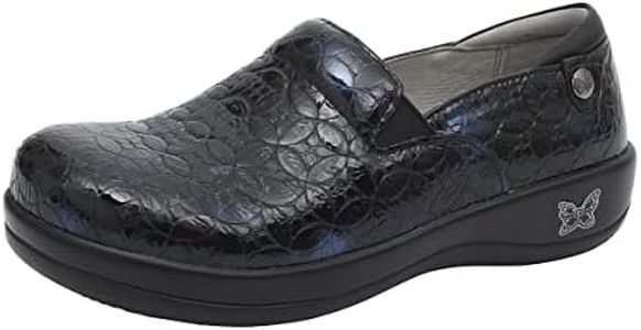 Alegria Womens Keli Leather Shoes, Azure Leaded Glass, 13