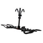 KAC Premium Bike Rack for Car, SUV, Hatchback Mount - 2" Anti-Wobble Hitch & Quick Release Lever for 2 Bikes - Heavy Duty Bicycle Carrier, Easy to Assemble/Install - Tire & Frame Straps Included