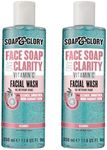 Soap & Glory Gentle Exfoliating Face Wash & Vitamin C Cleanser - 3-in-1 Exfoliator, Makeup Remover & Hydrating Facial Cleanser for Clean, Smooth & Radiant Skin for All Skin Types (350ml, 2 Pack)