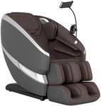 Real Relax 2026 Massage Chair Full Body,Zero Gravity Dual Core S-Track Shiatsu Massage Recliner,Back and Calf Heating with Phone Holder,Rocking Function,12 Auto Modes,Bluetooth,FS01 Pro Gray and Brown