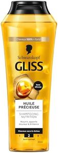 Schwarzkopf - GLISS - Shampooing Nutrition - Huile Précieuse - Sans Silicone - Nourrit - Apporte Douceur & Brillance - Cheveux secs & rêches - Cheveux 100% Plus Forts - Soin Normal - 250ml