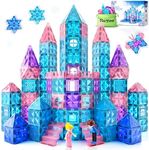 Diamond Magnetic Tiles 102pcs, Magnetic Building Blocks Princess Toys, Pretend Play Toys for 3+ Year Old Girls & Boys, Girls Toys Age 3-5 6-8