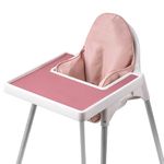 Dadouman Inflatable & Reversible Supporting Cushion for Baby High Chairs, Baby Wooden High Chair Cushion, Inflatable Cushion Insert Included (PINK)