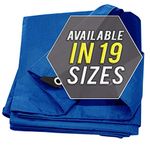 Tarp Cover Blue, 2-Pack Heavy Duty Waterproof, Great for Tarpaulin Canopy Tent, Boat, RV Or Pool Cover!!! (8X10, Heavy Duty)