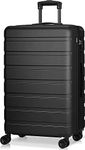 AnyZip Suitcase Hardside PC ABS Lightweight USB Luggage with Wheels TSA Lock Checked-Large 28 Inch Black