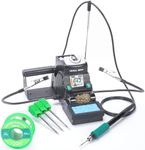 YIHUA 982-III Precision Soldering Station Kit C210-Compatible with 4 C210 Soldering Iron Tips, Lead-Free Solder Wire, Sleep Mode, Auto Standby, Tip Change Slots, Full-Color Display