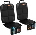 Smart eLf Car Seat Protector, 2Pack car seat Protector for Baby carseat with Thickest Padding, Non Slip Backing Mesh Pockets for Baby, Pet