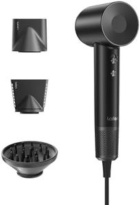 Laifen Swift Special Sèche-cheveux 200M d'Ions Négatifs Moteur Brushless 110K tr/min Séchage Rapide Contrôle Intelligent de Température 3 Buses Magnétique Bruit Réduit Cheveux Bouclés Lisses (Noir)