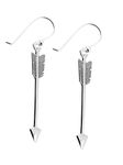 Sterling Silver Arrow Dangle Earrings, Arrows Archery