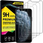 4youquality [4-Pack Screen Protector for iPhone 11 Pro, iPhone Xs and iPhone X, Tempered Glass Film Screen Protector, 5.8-Inch, [LifetimeSupport][Anti-Scratch][Anti-Shatter]