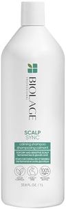 Biolage Calming Shampoo, Scalp Sync, Calms & Hydrates Dry or Irritated Scalp, Paraben and Silicone Free, For Sensitivity Control, Vegan and Cruelty Free, Salon Shampoo, 1 L