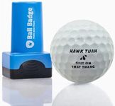 HODL 21 Ball Badge - Golf Ball Stamp, Self-Inking Golf Ball Stamper, Golf Ball Marker, Reusable Golf Ball Marking Tool to Identify Golf Balls, Reusable Ink Stamp for Golf Balls (Hawk Tuah)