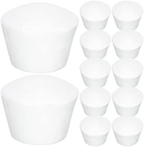 STOBOK 20pcs Foam Cupcake Fake Dummy Cupcakes Polystyrene Foam Dummy Cake Model Fake Cake Dummy Muffin Cupcake Decorating Practice Models for Wedding Display Window Decorating