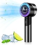 OUILA Handheld Fan, Mini Portable Fan USB Rechargeable Fan with 4 Speeds, Powerful Hand Fan for Travel Camping Home Office-Black