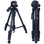 koolehaoda Lightweight 57.5" Camera Tripod Pan Head Stand with Carry Bag for DSLR SLR Canon Nikon Sony Olympus