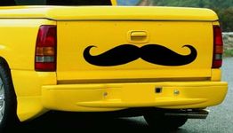 MUSTACHE FOR TRUCK or CAR #2 ~ AUTO DECAL, 6.5" X 33"