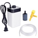 Despacito Aquarium Air Pump for Fish Tank Noiseless Fish Tank Silent and Adjustable Oxygen Pump with Air Stone Fish Tank Motor Accessories Set Combo 2 Air Outlets and 2 Meter Air Tube Upto 300 Liter