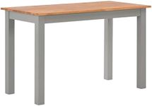 vidaXL Solid Oak Wood Dining Table 