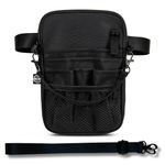 First Lifesaver 4-in-1 Convertible Nurse Fanny Pack with Multi-Compartment and Tape Holder For Nurses, Nursing Students, Black 2 Zippers, 4-in-1 Convertible Nurse Fanny Pack