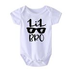 Big Brother Little Brother Sister Matching Outfit Toddler Baby Boy Girl T Shirt Tops Sibling Big Bro Lil Sis Tees Clothes (B-Lil BRO, 0-3 Months)