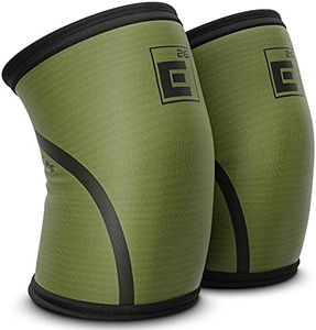 6mm Knee Sleeves for Weightlifting (Sold as a Pair) - Durable Compression Sleeve for Support and Mobility - Knee Brace for Functional Fitness, Squats, Deadlift (Small, OD Green)