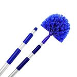 Cobweb Duster, Extendable Reach 20 feet, Ceiling Fan Duster | 3-Stage Aluminum Telescoping Pole | Medium Stiff Bristles | Long Handle Webster Duster for Cleaning | U.S Duster Co.