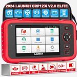 LAUNCH OBD2 Code Reader CRP123i V2.0 OBD2 Scanner, OBD2 Diagnostic Tool with 4 System ENG/ABS/SRS/AT Diagnosis, 7 Reset Throttle/Oil/SAS/DPF/ABS/Brake/BMS Auto, Lifetime Software Update