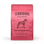 Terbodore | Italian Hazelnut, 250g Filter Coffee | Freshly Ground | Smooth | Lingering Hazelnut Flavour with Subtle Buttery After Taste | Perfect for Instant Coffee Lovers and Home Brewers.