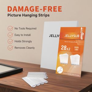 Large Picture Hanging Strips – 28 Pairs, Damage-Free Wall Mounting