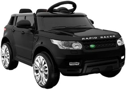 Rigo Kids Ride on Car SUV, Remote Control 6V Battery Headlight Built-in Music 30kg Capacity Safety Seat Belt Electric Cars Rides Kid Toy Black