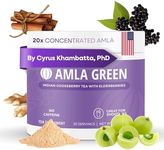 Amla Powder & Immunity Blend Superfood Supplement with Elderberry, 20x Ultra Concentrated Amla, Immune Support, Made with Ginger, Cinnamon, Peppermint, Indian Gooseberries, Immunity, 30 Servings