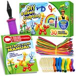 Learn & Climb DIY Balloon Animal Kit for Beginners Create 30 + Sculptures - 100 Balloons Pump How to DVD Instruction Book Party Fun Activity/Gift for Teens Boys and Girls.