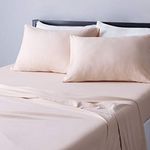 Amazon Basics Cotton Jersey Bed Sheet Set - Full, Blush