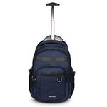 NOVEX Polyester Soft Trolley Case with 20-Inch | Laptop Roller Case, Soft Backpack | Bags Travel Trolleys with 2 Wheels | Blue Spinner Bag with 3 Compartments - Suitcase/Luggage for Men & Women