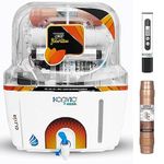 Konvio Neer Copper + Alkaline RO + UV LED + UF + TDS Adjuster Water Filter and Purifier with High TDS Membrane (Orange)