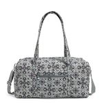 Vera Bradley Women's Medium Travel Duffle Bag, Plaza Tile-Recycled Cotton, One Size