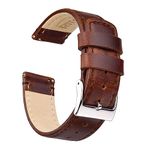 Ritche 20mm Classic Genuine Leather Watch Band Quick Release Vintage Watch Bands for Men Women Compatible with Timex Weekender 40 mm/Citizen BN0150-28E - Coffee Leather Watch Strap