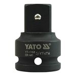 Yato YT-1168 Impact Socket Adaptor 3/4 inch(F) X1 inch(M)|Impact Socket Wrench Adaptor|Power Tools|Industrial tools|Mechanical Tools|Automotive|CrMo SCM-440|CrV50BV30|Black Phosphated|Cold Forged