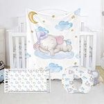 Lanleay Elephant Crib Bedding Set, 