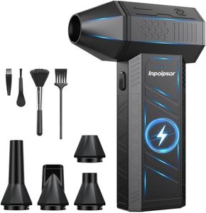 Compressed Air Duster - 180000RPM Powerful Electric Air Duster, 3 Gear Adjustable Cordless Air Blower, Rechargeable Dust Cleaner for Keyboard, Computer, Home, Outdoor, Car
