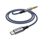 TEKTURN USB-C to 3.5mm Audio Cable [3.28ft, Realtek IC] 32bit/384KHz Aux Cord for Car & Headset, Compatible with iPhone 15 Pro, iPad Pro/Air, Samsung, Android Phones & Tablets