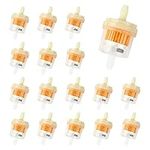 20Pcs Inline Fuel Filter, 6mm Fuel Filter, Mini Moto Fuel Filter, Fuel Filter for 6mm 8mm Tube Lawn Tractor Motors Petrol Filter for Motorcycle Scooters (Yellow)