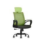 CELLBELL Desire C104 Mesh High Back Ergonomic Office Chair - Adjustable Seat Height, Sturdy Metal Base, Revolving Study & Computer Chair for Work from Home, Pistachio Green