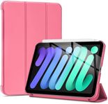 ProCase Smart Case for iPad Mini 7 A17 Pro Mini 6 8.3 Inch Mini 7th 6th Generation Case, Hard Back Cover for iPad Mini 7th 6th Gen 2024 2021 A2993 A2995 A2996 A2567 A2568 A2569 -Melonpink